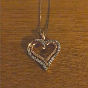 18” Gold and Silver Heart Pendant